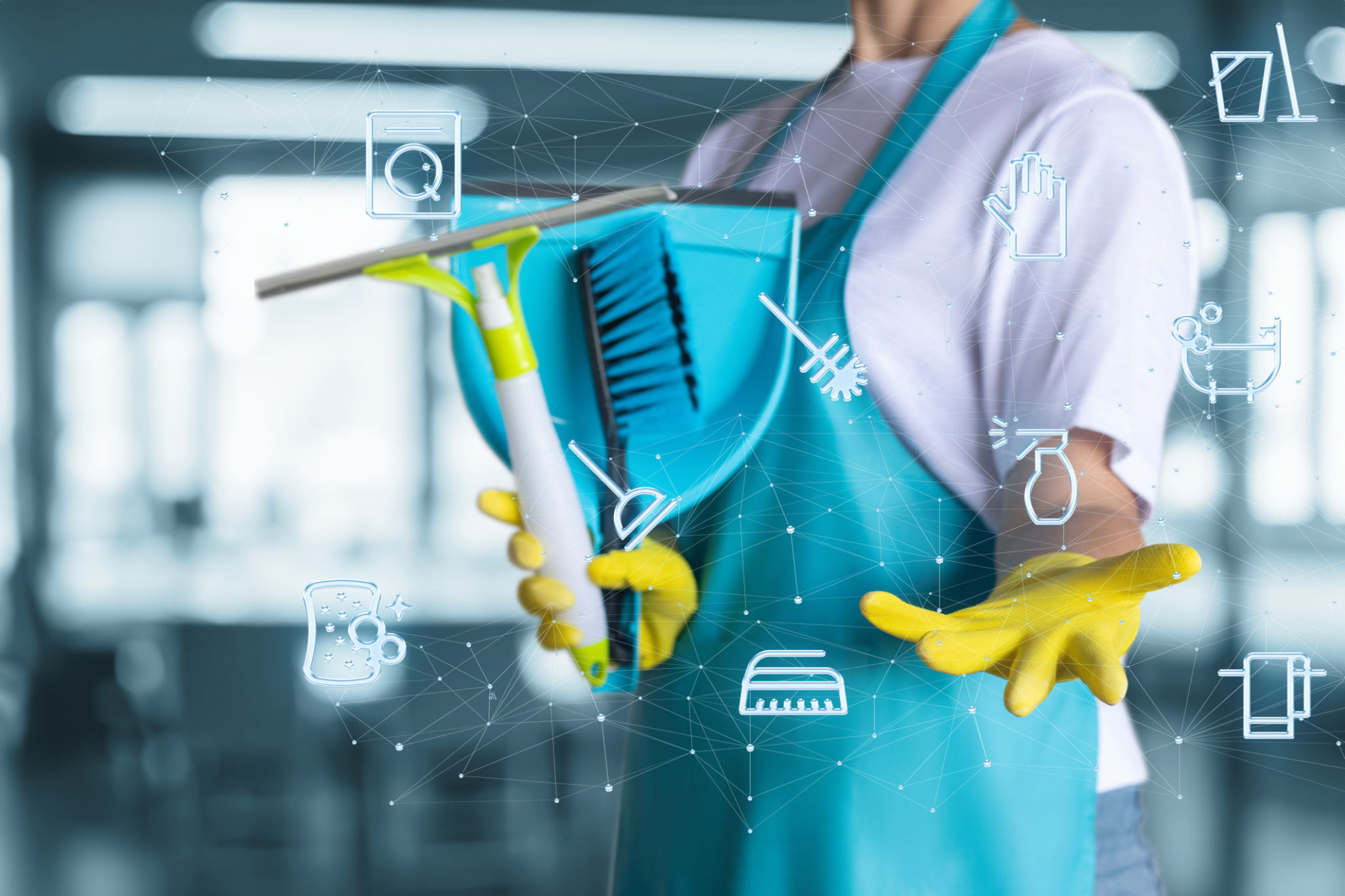 Intérieur résidentiel nettoyé